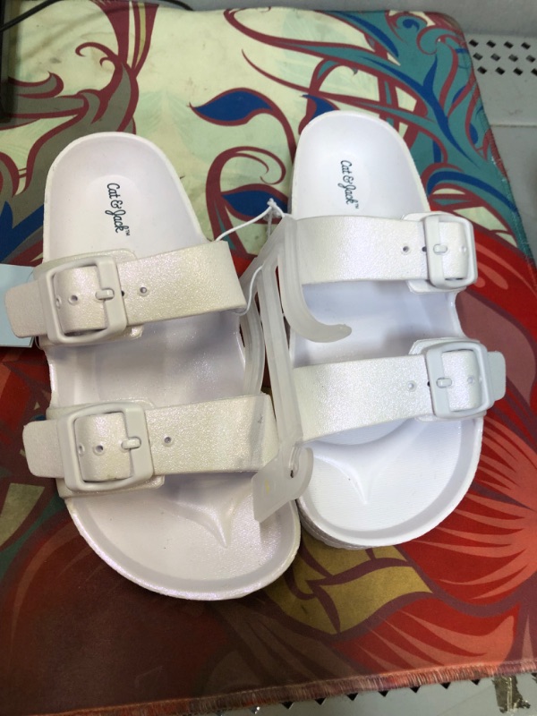 Photo 2 of Kids' Noa Slip-on Footbed Sandals - Cat & Jack White Size 1
