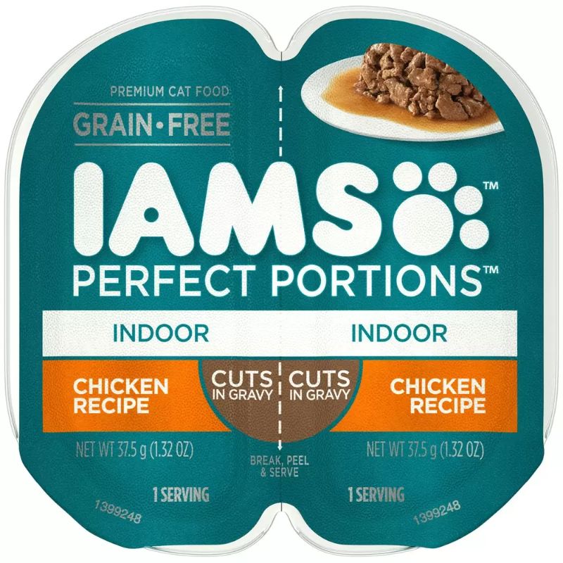 Photo 1 of  IAMS Perfect Portions Grain Free Cuts In Gravy Premium Wet Cat Food Indoor Chick -- BB 03/26/2024 , Factory Sealed --