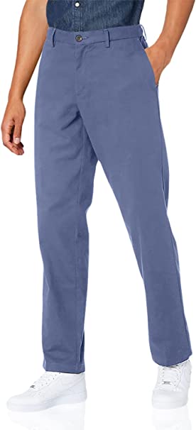 Photo 1 of Amazon Essentials Men's Classic-Fit Wrinkle-Resistant Flat-Front Chino Pant Size 42 x 29 
