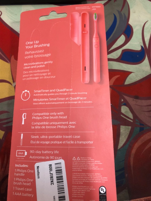 Photo 3 of  Philips Sonicare One by Sonicare Battery Toothbrush - Coral 