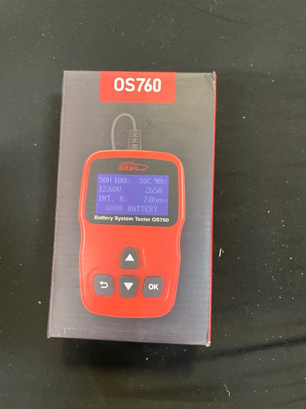 Photo 2 of Car Battery Tester 12V Load Analyzer, OS760 100-2000 CCA Automotive Cranking Charging System Alternator Test Tool for Vehicle Truck Motorcycle ATV