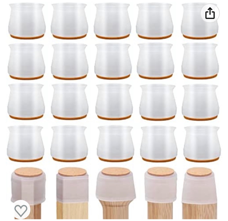 Photo 1 of 2022 Upgraded 20 Pcs Silicone Chair Leg Floor Protectors, Rubber Floor Protectors for Chairs Furniture Pads for Hardwood Floors, Chair Leg Covers to Protect Floors from Scratches and Noise