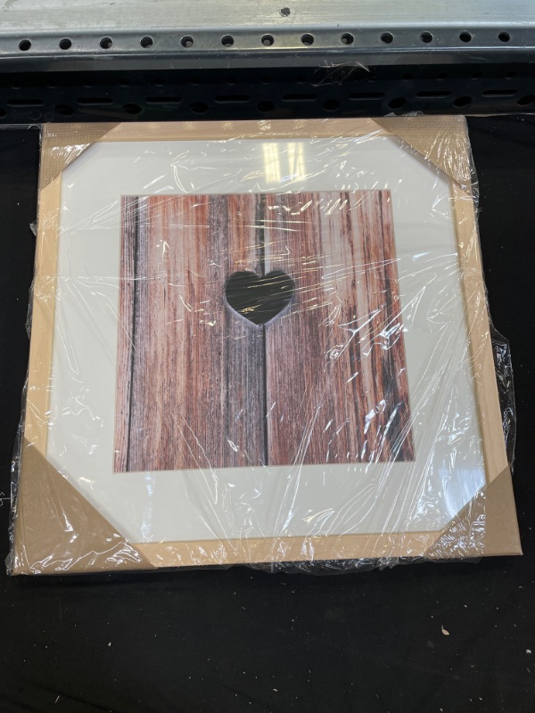 Photo 2 of 17" x 17" Heart in Wood by Brooke T Ryan Framed Wall Art Print - Amanti Art

