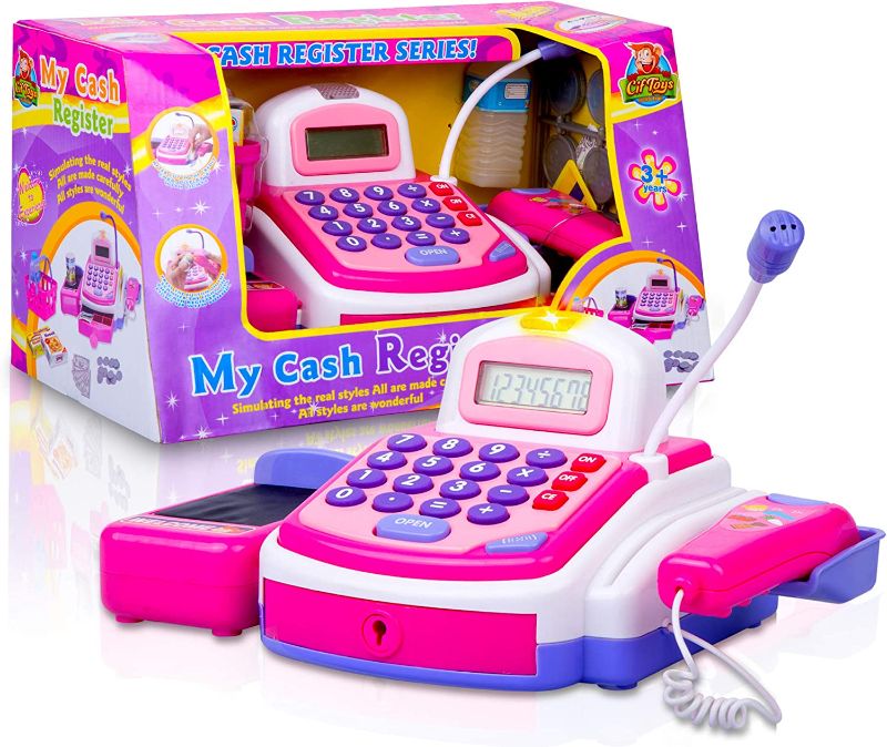 Photo 1 of CifToys Cashier Toy Cash Register Playset | Pretend Play Set for Kids | Colorful Children’s Supermarket Checkout Toy with Microphone & Sounds | Ideal Gift for Toddlers & Pre-Schoolers
