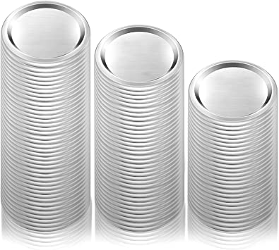 Photo 1 of 100-Count, Wide Mouth Canning Lids for Split-Type Metal Mason Jar Lids for Canning,Silver
