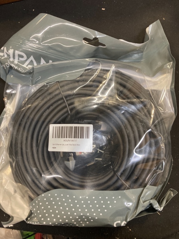 Photo 2 of Empanar Cat8 Ethernet Cable 100 ft Black Shielded 26AWG Long Ethernet Cord High Speed Patch RJ45 Cat 8 Internet Cable 40Gbps 2000Mhz Lastest Gigabit LAN Cables for Router Gaming Modem PS5 Xbox
