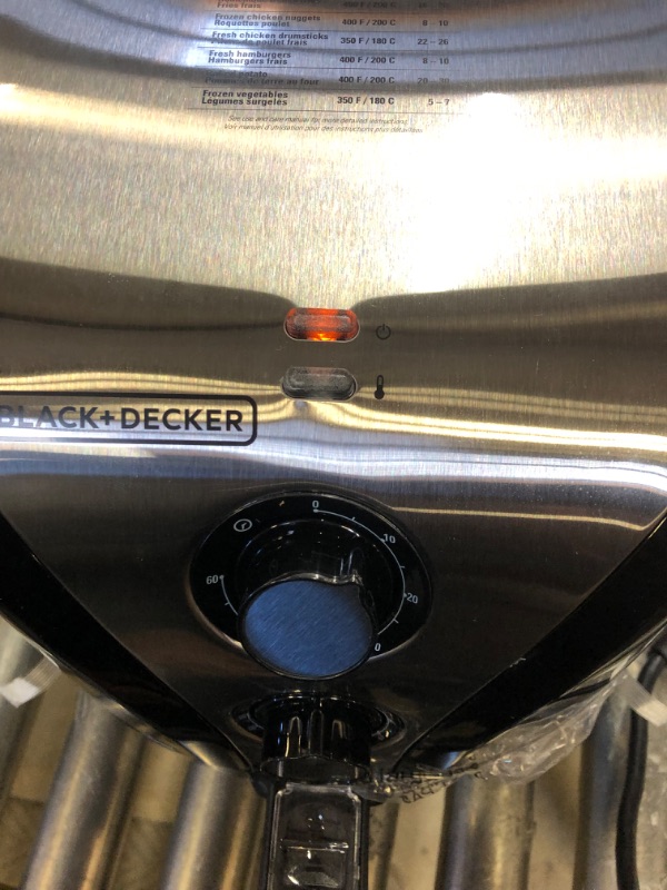 Photo 1 of Black & Decker® 2 L Purifry Air Fryer, 1200 W, Black (HF110SBD)