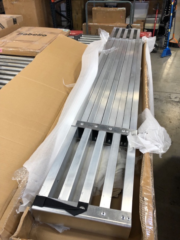 View 2 of VEVOR Aluminum Work Plank, 6-9ft Telescoping Plank, 440lbs Capacity Aluminum Extension Plank, 12.5 inch Width, Aluminum Scaffolding Plank with Skid-Proof Platform Scaffold Ladder Accessory
