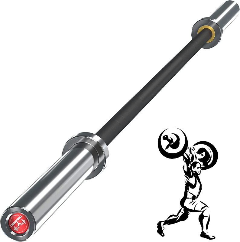Photo 1 of 7ft 5ft Olympic Barbell Weightlifting Barbell for 2 Inch Weight Plates, Perfect for Home Fitness ( 400lb/700lb )
