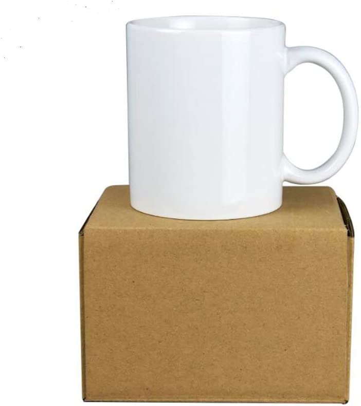 Photo 1 of 11 OZ Sublimation Coated Blank Mugs with Mail Order Box. Mug + Cardboard Box, Case of 12 Pieces
