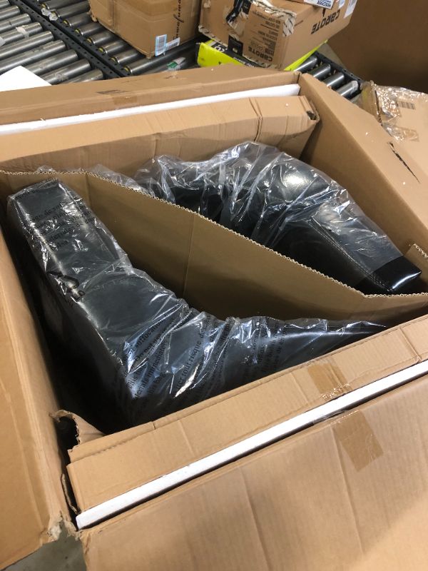 Photo 1 of Ball Cast Kitchen Dining Chair 19W x 22.75D x 35.25H Black PU Set of 2