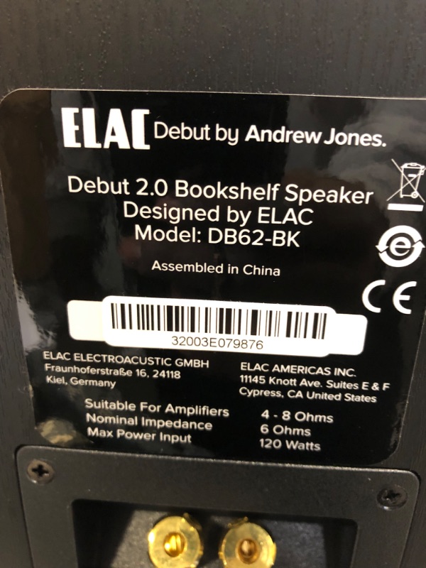 Photo 3 of ELAC Debut 2.0 B6.2 2-Way Bookshelf Speakers (Pair)