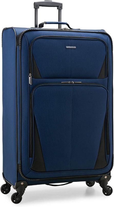 Photo 1 of 
U.S. Traveler Aviron Bay Expandable Softside Luggage with Spinner Wheels, Navy, Checked-Large 31-Inch
Size:Checked-Large 31-Inch
Color:Navy