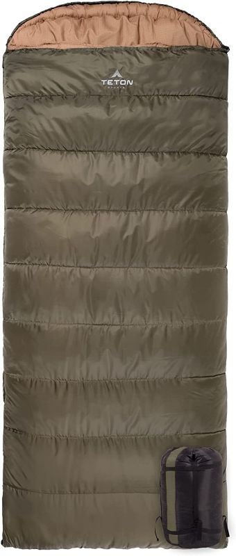 Photo 1 of 
TETON Sports Celsius XL Sleeping Bag; Great for Family Camping; Free Compression Sack
Hand Orientation:-25F Left Zip
Style:Rip-stop
Color:Green