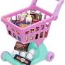 Photo 1 of Battat Play Circle by Battat Pink Shopping Day Grocery Cart Toy Shopping Cart 