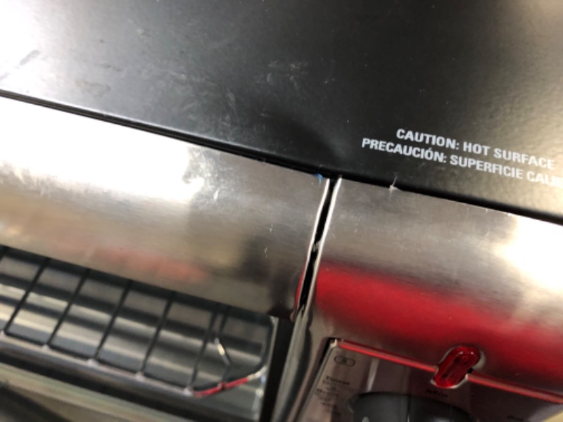 Photo 1 of BLACK+DECKER TO3240XSBD 8-Slice Extra Wide Convection Countertop Toaster Oven, Includes Bake Pan, Broil Rack & Toasting Rack, Stainless Steel/Black Convection Toaster Oven
