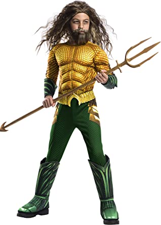 Photo 1 of (DOES NOT COME WITH TRIDENT)Rubie's Aquaman Movie Child's Deluxe Costume size S 
