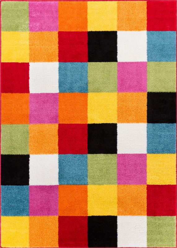 Photo 1 of 09535 Bright Square Kids Rug, Multicolor - 5 X 7 Ft.
