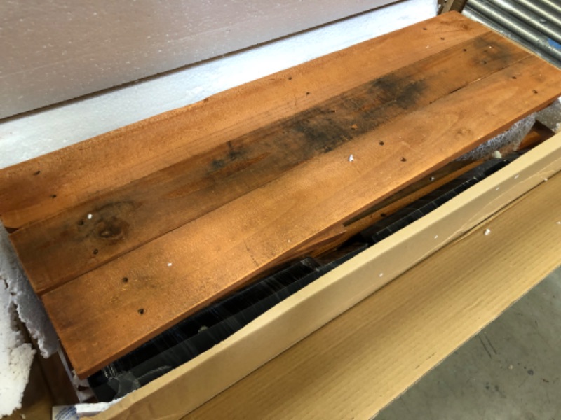 Photo 1 of Amazon Basics Recycled Wood Rectangular Garden Planter - 37” x 13” x 15”
