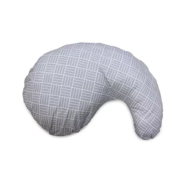 Photo 1 of Boppy Cuddle Pregnancy Pillow with Removable, Breathable Cover | Gray Basket Weave | Plush Contoured Support | Prenatal and Postnatal Positioning
