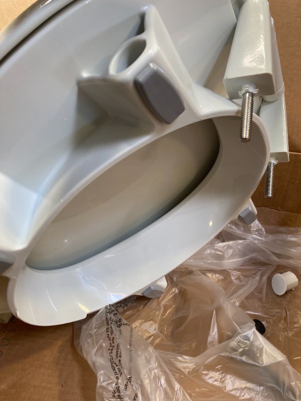 Photo 3 of Bemis 7YE85320TSS 000 New Larger Size Clean Shield 3" Raised Toilet Seat, Elongated, White
