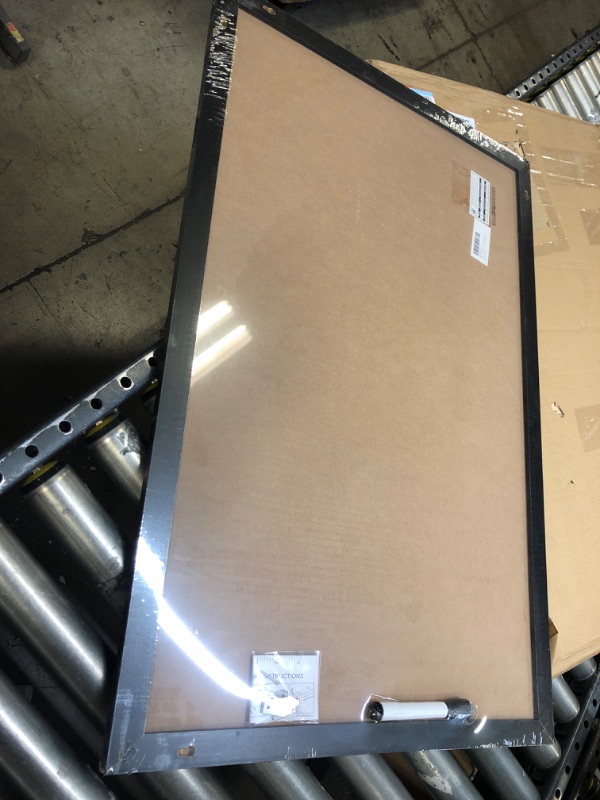 Photo 1 of U Brands Magnetic Dry-Erase Whiteboard, 24" x 36", Black MDF Frame