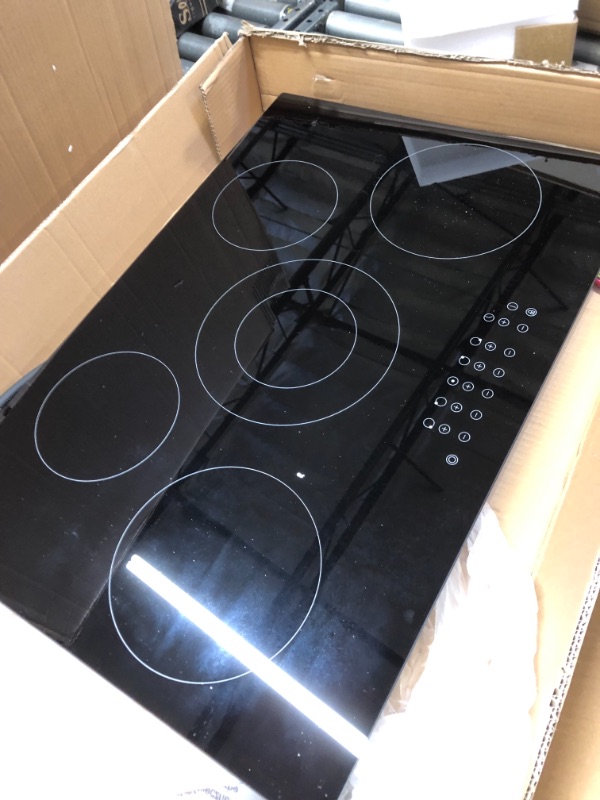 Photo 2 of 30 Inch Built-in Ceramic Cooktop with 5 Burners - Sensor Touch -- UNABLE TO TEST
