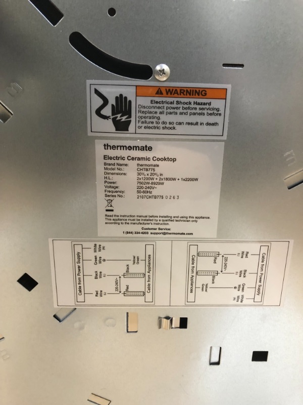 Photo 1 of 30 Inch Built-in Ceramic Cooktop with 5 Burners - Sensor Touch -- UNABLE TO TEST

