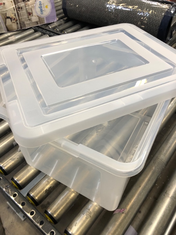 Photo 1 of IRIS USA Letter and Legal Size Plastic Storage Bin Tote Organizing File Box with Durable and Secure Latching Lid