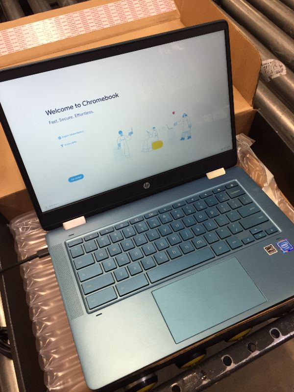 Photo 4 of HP Chromebook x360 14a-ca0130wm , Intel® Celeron® N4020, 4 GB LPDDR4-2400 MHz RAM (onboard) , Intel® UHD Graphics 600 , 64 GB eMMC




