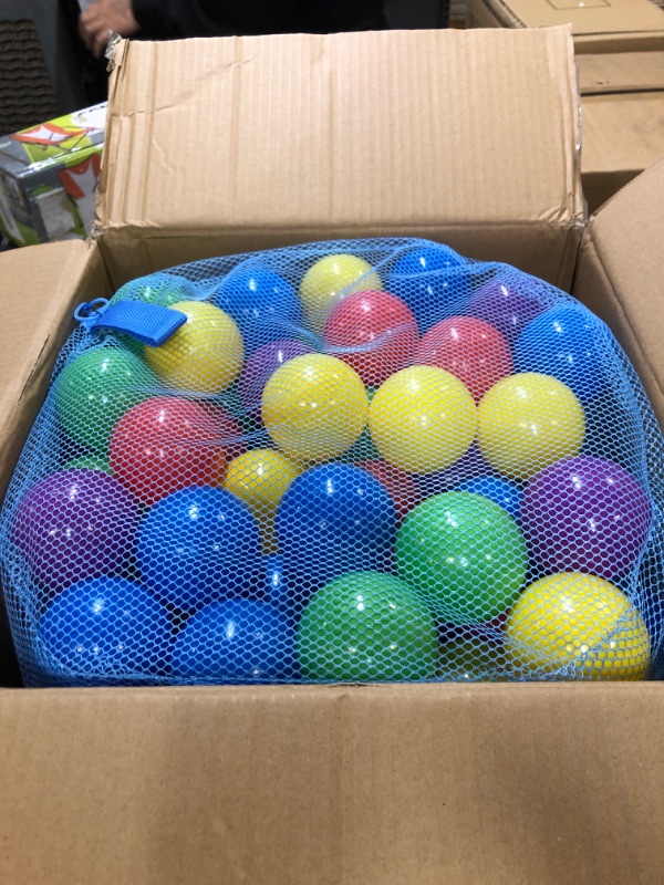 Photo 2 of 200 Ball Pit Balls for Kids – Plastic Ball Refill Pack for Kids | Phthalate and BPA Free Non-Toxic Plastic Ball Pack | Reusable Storage Bag with Zipper – Sunny Days Entertainment
