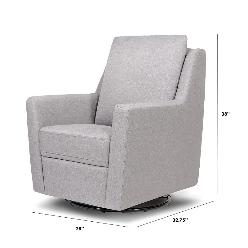 Photo 2 of 
DaVinci Nova Pillowback Swivel Glider in Misty Grey