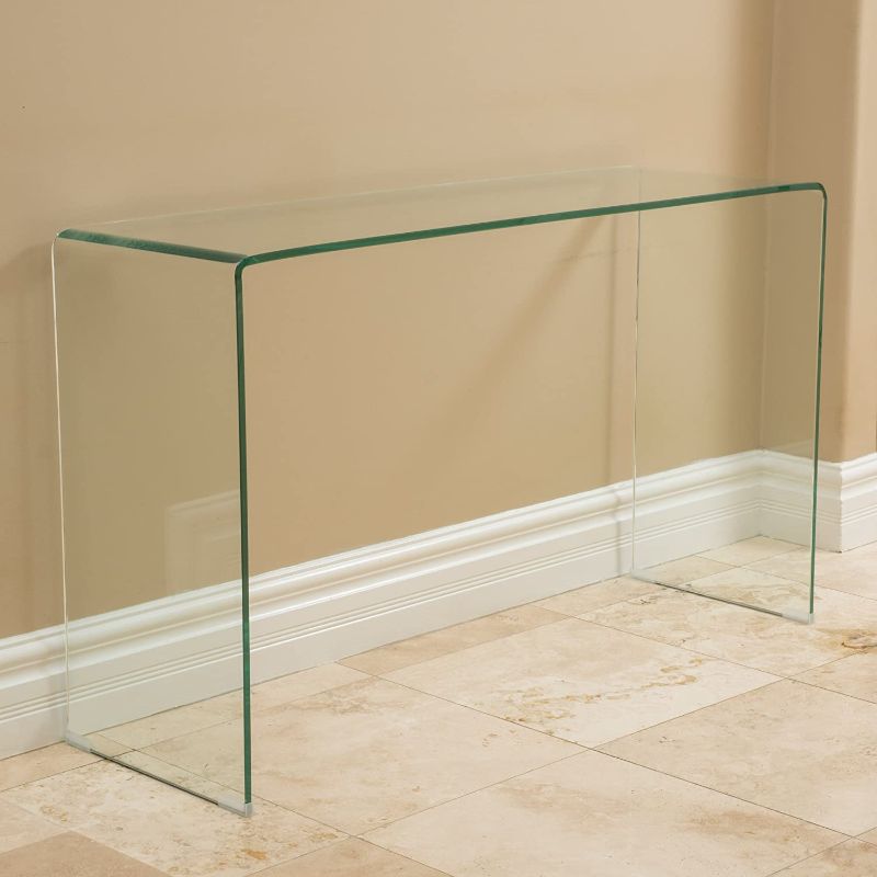 Photo 1 of 
Christopher Knight Home Cadyn 12mm Tempered Glass Console Table, Clear