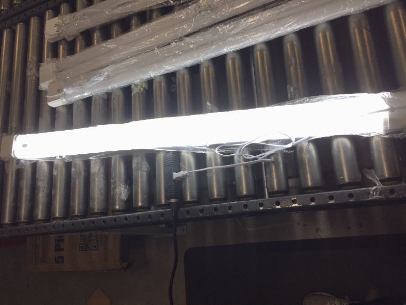 Photo 1 of 4 Pack 4FT LED Shop Light, Linkable Utility Shop Lights, 42W, 5000K Daylight White Shop Light for Garages, Workshops,Hanging or FlushMount, Power Cord W/ Built-in ON/Off Switch, ETL
