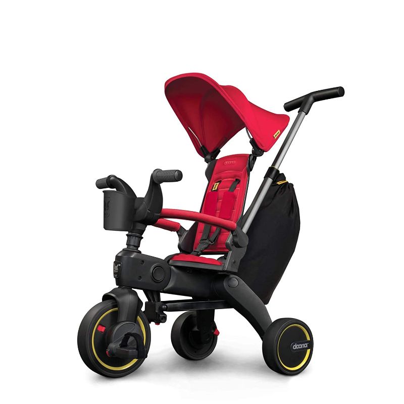 Photo 1 of Doona Liki Trike S3 - Premium Foldable Push Trike and Kid's Tricycle for Ages 10 Months to 3 Years, Flame Red
