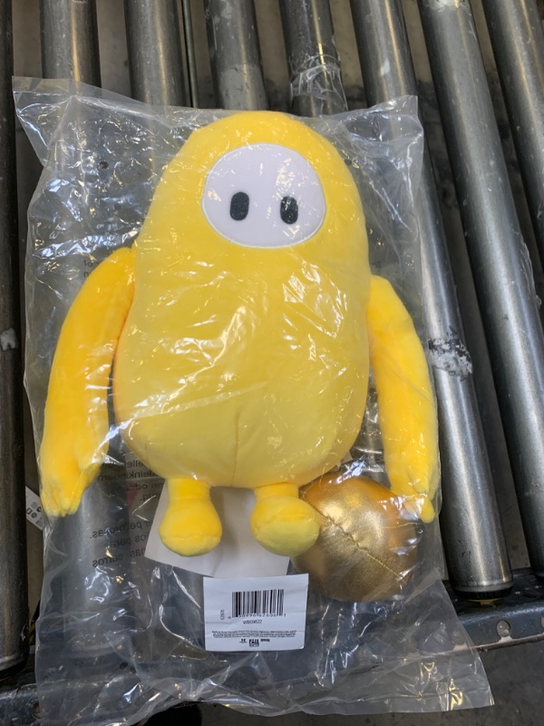 Photo 1 of Yellow Fall Guys Stuffed Toy, 12" Tall, Item is New, Item is Sealed
