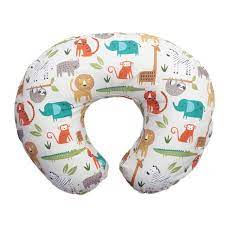 Photo 1 of Boppy Nursing Pillow and Positioner—Original | Neutral Jungle Colors with Animals | Breastfeeding, Bottle Feeding, Baby Support | With Removable Cotton Blend Cover | Awake-Time Support, Minor Use, Dirty From Previous Use
