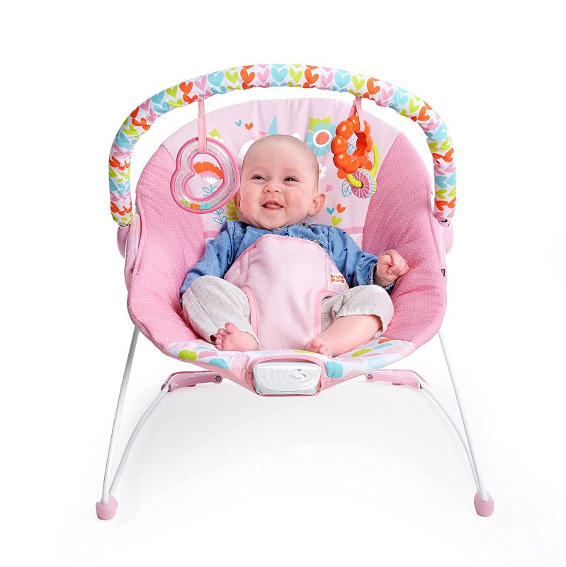 Photo 1 of Bright Starts Fanciful Fantasy Unicorn 3-Point Harness Vibrating Baby Bouncer with -Toy bar
