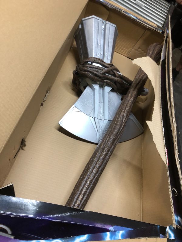 Photo 2 of Avengers Marvel Endgame Marvel Legends Stormbreaker Electronic Axe Thor Premium Roleplay Item with Sound FX, for Fans, Collectors, and Adults
