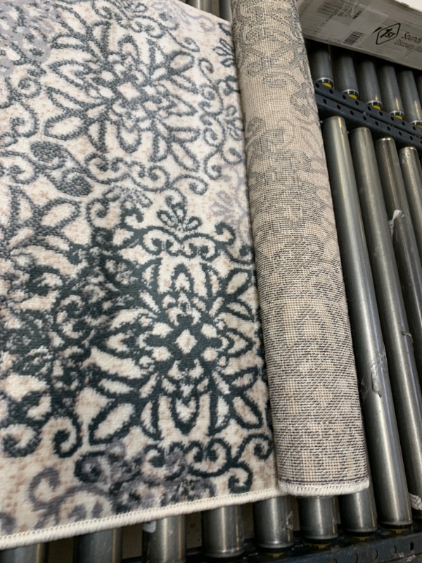 Photo 1 of 3'x6' Runner Rug, No Box Packaging, Minor Use, Minor Fraying on Edges, Creases and Wrinkles in Rug, Dirty From Shipping and Handling, Tape on Rug
