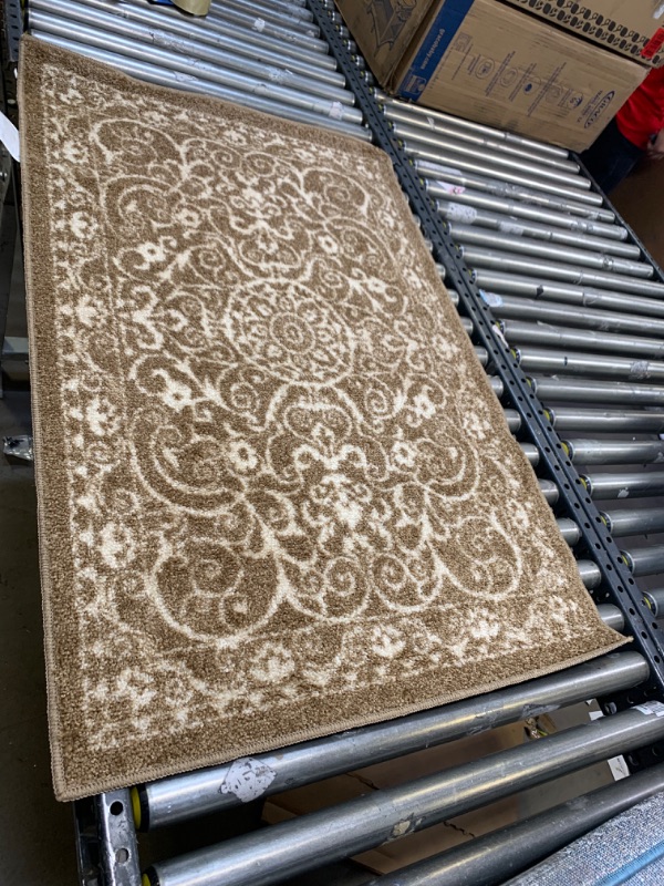 Photo 1 of 2'x3' Area Rug, No Box Packaging, Minor Use, Minor Fraying on Edges, Creases and Wrinkles in Rug, Dirty From Shipping and Handling, Tape on Rug
