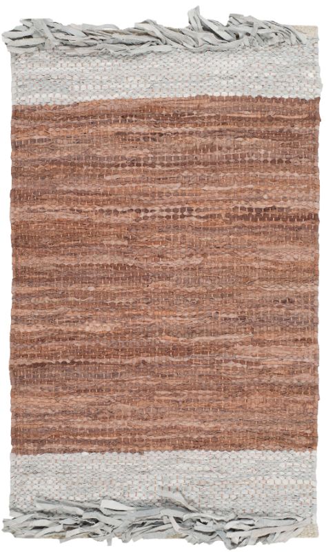 Photo 1 of 2'3x4' Color Block Woven Accent Rug Light Gray/Brown - Safavieh
