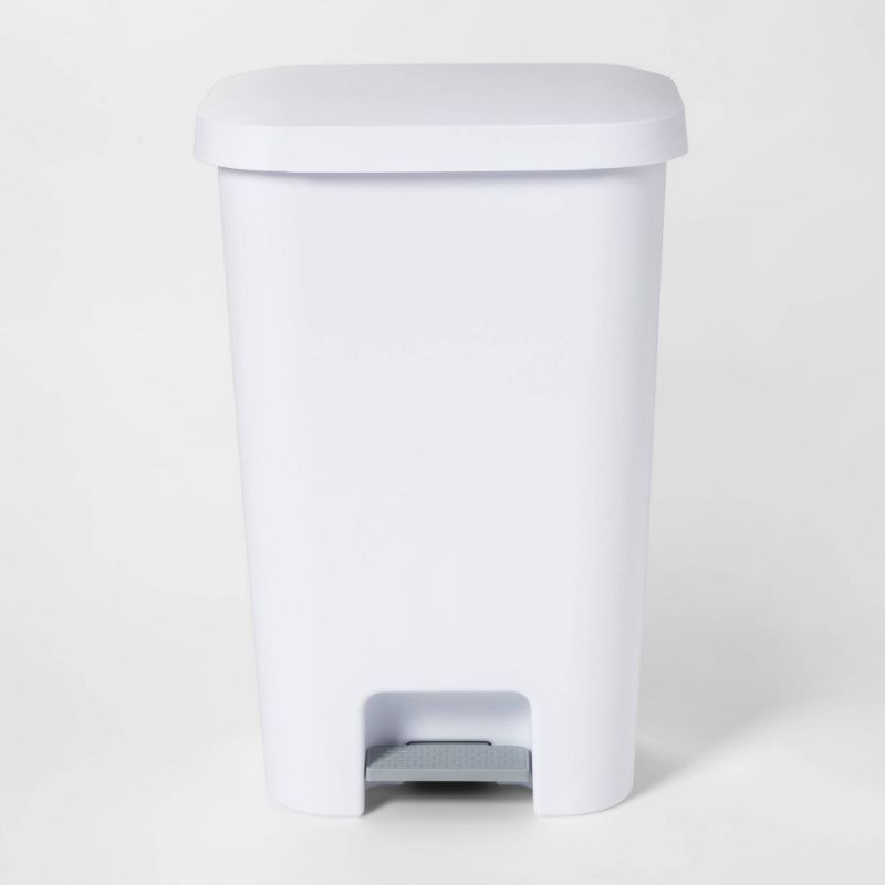 Photo 1 of 11.9gal Step Trash Can White - Room Essentials™
