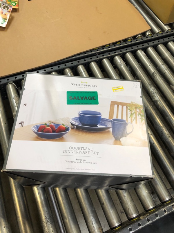 Photo 1 of 16pc Porcelain Courtland Dinnerware Set - Threshold™
