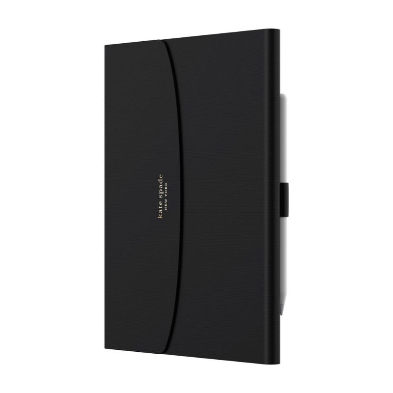 Photo 1 of Kate Spade New York Envelope Folio for iPad 10.2" - Black Crumbs/Gold Sticker Logo
