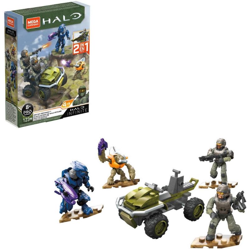 Photo 1 of Mega Construx Halo Infinite Recon Getaway Vehicle & Action Figure Playset (1820384)
