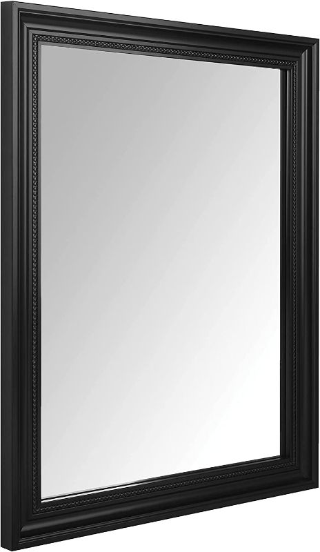 Photo 1 of Amazon Basics Rectangular Wall Mirror 16" x 20" - Decorative Trim, Black
