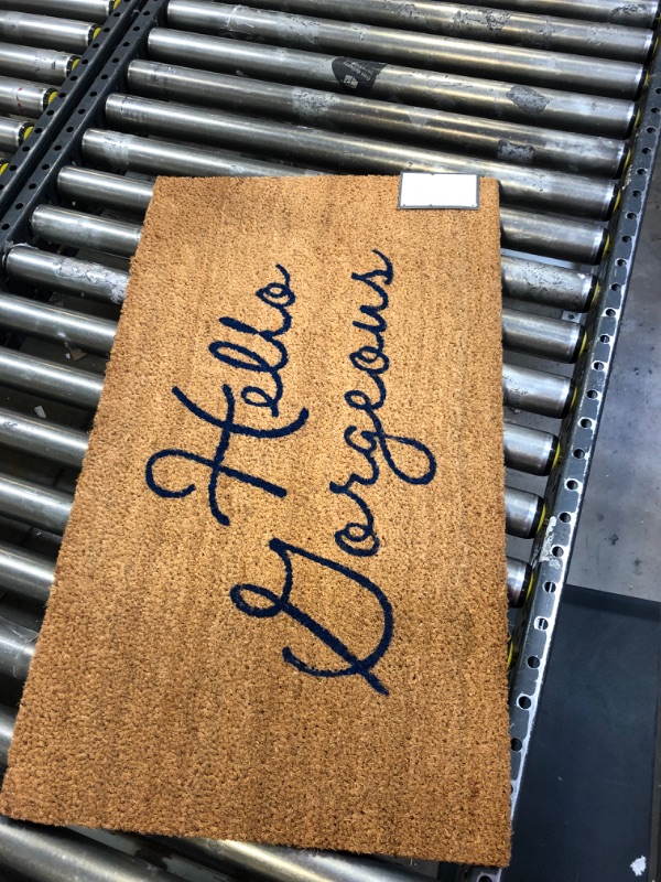 Photo 1 of 2 PACK ------- 16x26 Hello Gorgeous Doormat Dark Blue/Brown - Threshold