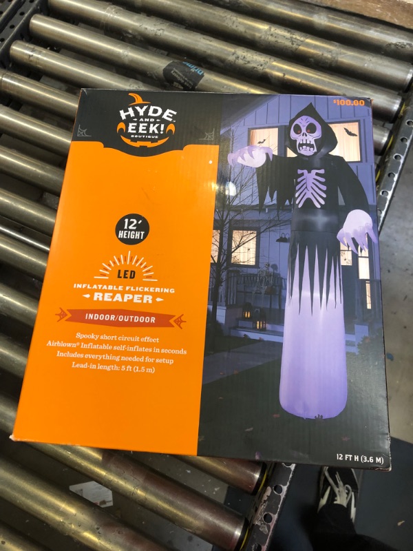 Photo 2 of 12' LED Reaper Inflatable Halloween Decoration - Hyde & EEK! Boutique™

