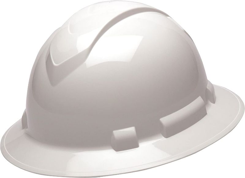 Photo 1 of  Ridgeline Full Brim Hard Hat, 4-Point Ratchet Suspension, White